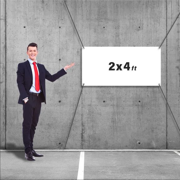 Retail Sign 4ft wide 2ft tall Clearance Sale Up to 50% Off Generic Vinyl Banner - Picture 2 of 5